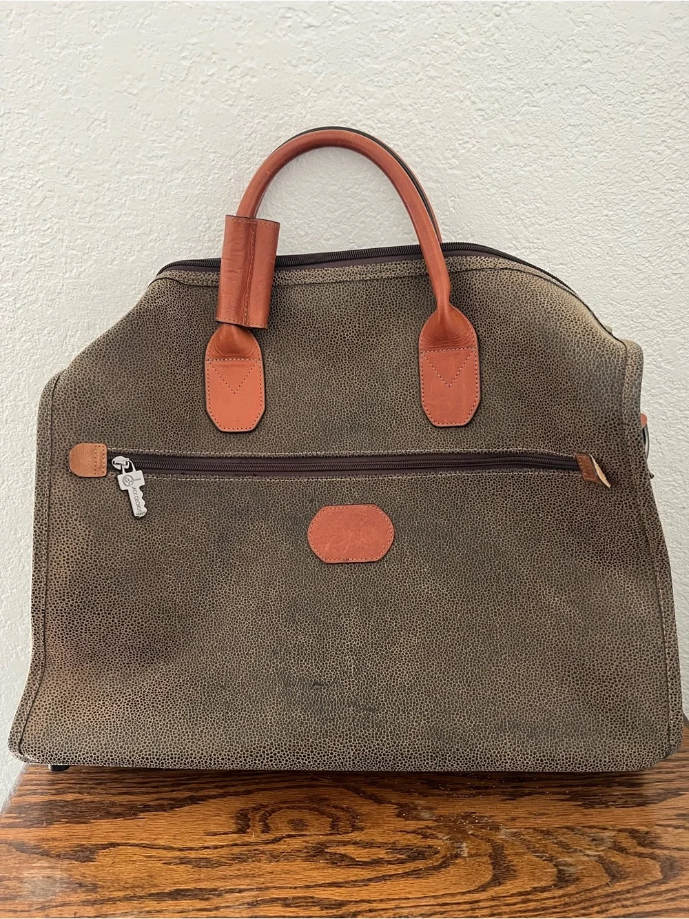 Jack Georges Pebbled Leather Duffle Bag
